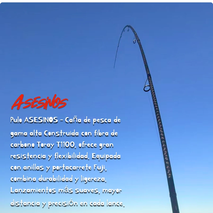 Caña Asesinos A300MH Long Cast Toray(T1100+M40X) 3.0m