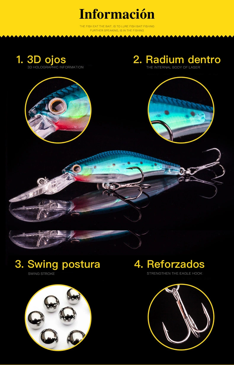 PULO-3068 Señuelos de Pesca,fluorescente
