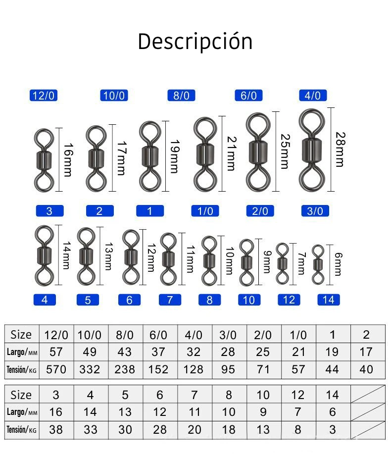 Conector triple 8-anillo 100PCS No:5001