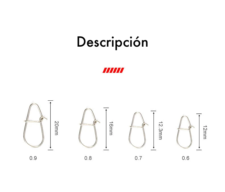 Conector triple para señuelos 100PCS No:5002