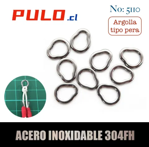 Argolla pera acero inoxidable 5110