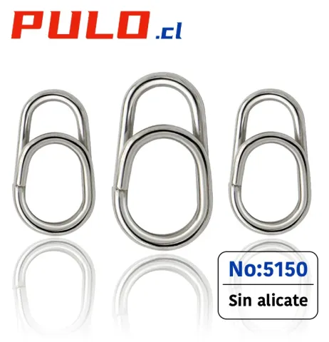 conector triple para pesca acero inoxidable 5150
