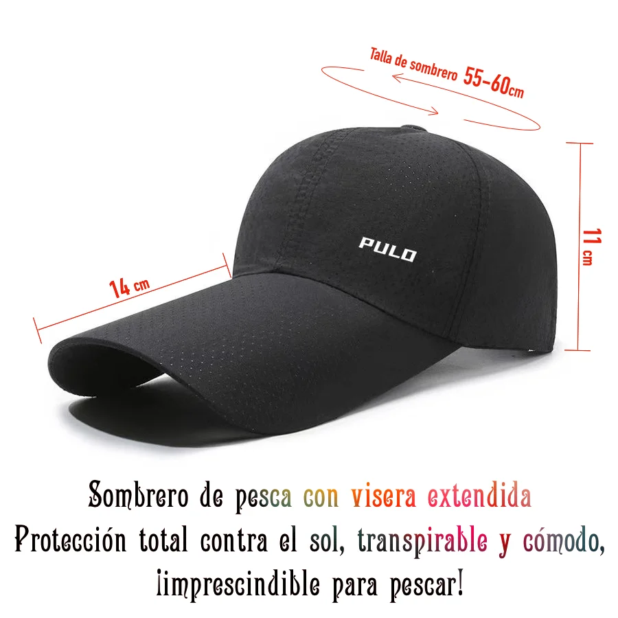 Gorra de pesca con ala larga