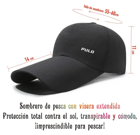 Gorra de pesca con ala larga