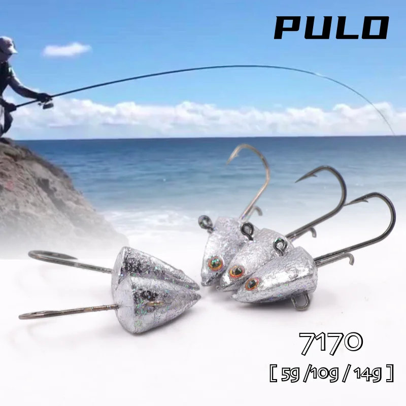 Jigheads anzuelos 7170 con hojas para vinilo