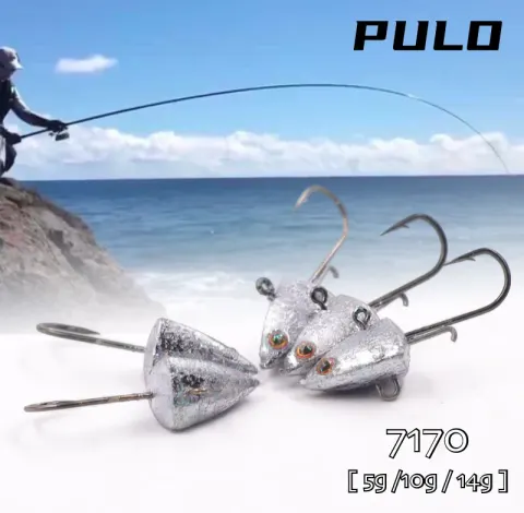 Jigheads anzuelos 7170 con hojas para vinilo